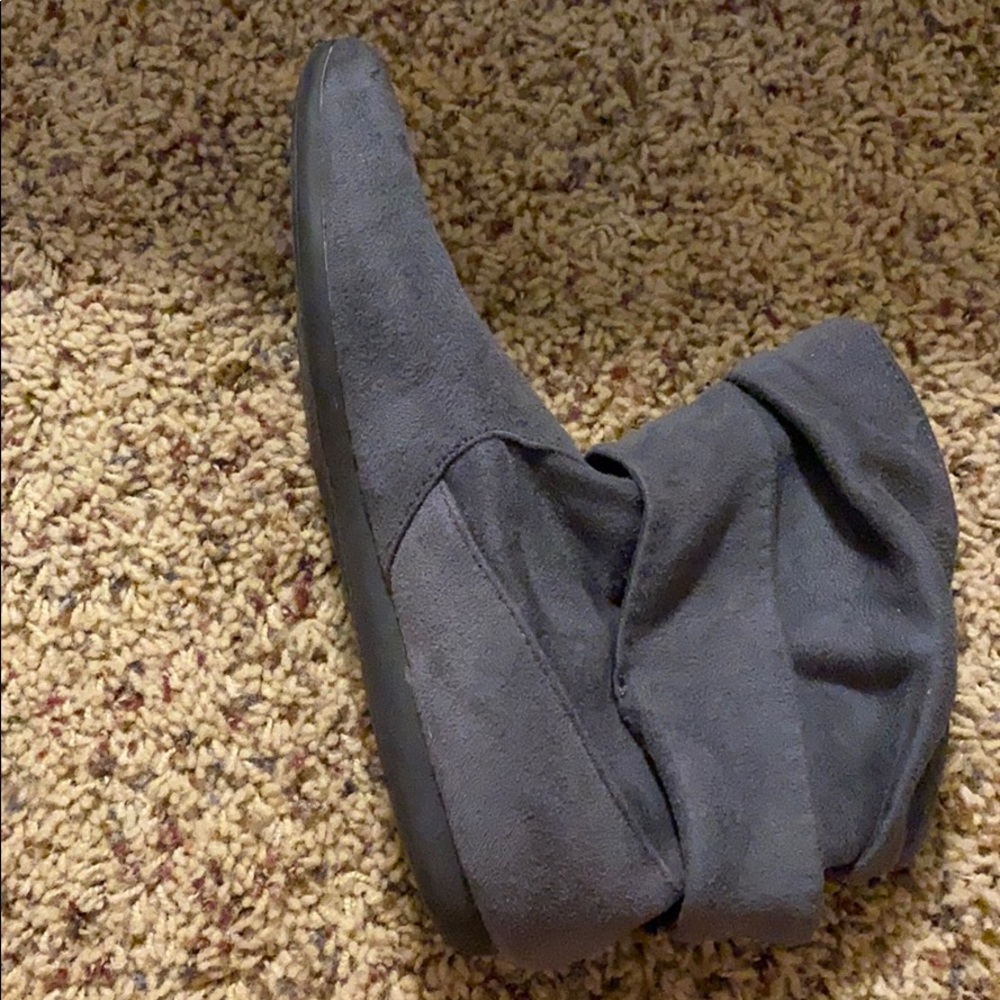 Gray booties